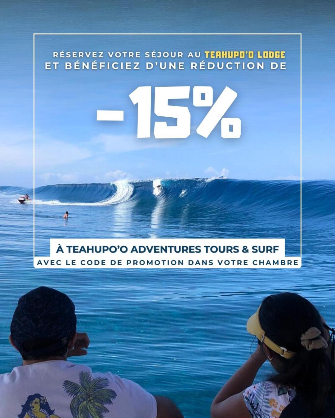 Teahupo'O Lodge, Fare Raepu'U, L'Aventure Du Bout De L'Ile En Famille Ou Entre Amis Teahupoo Exteriör bild
