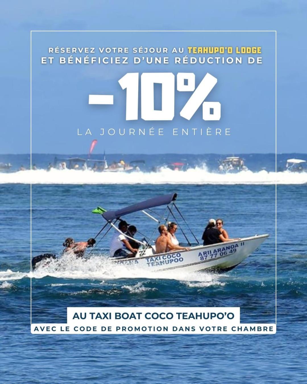 Teahupo'O Lodge, Fare Raepu'U, L'Aventure Du Bout De L'Ile En Famille Ou Entre Amis Teahupoo Exteriör bild