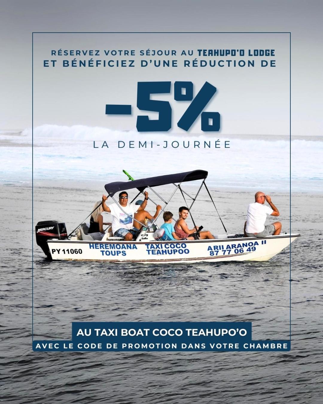 Teahupo'O Lodge, Fare Raepu'U, L'Aventure Du Bout De L'Ile En Famille Ou Entre Amis Teahupoo Exteriör bild